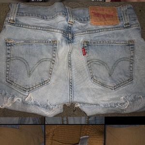Levi’s low rise jean shorts